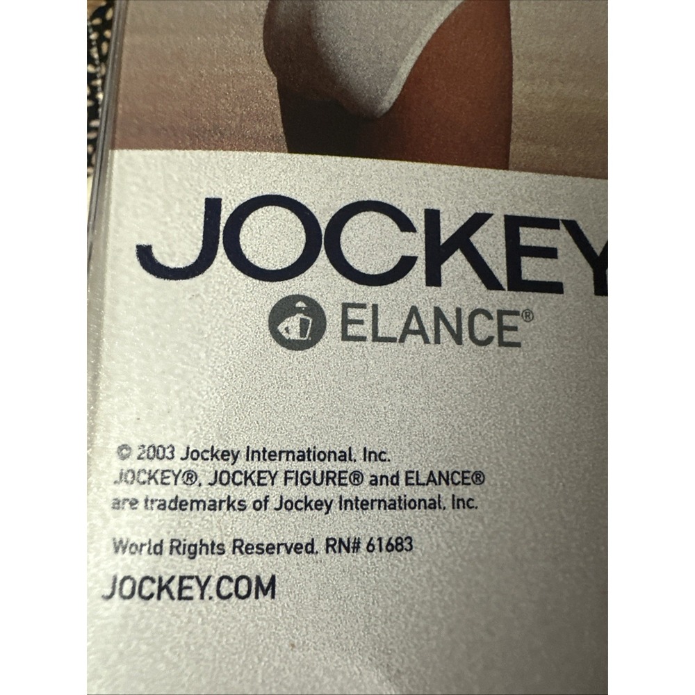 Jockey Elance 100% Cotton French Cut Underwear 7  Black White Prints 3 Pk Y2K - Picture 5 of 7